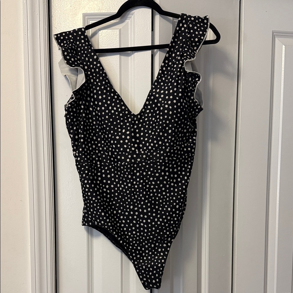 Summersalt Black and White Polka Dot One Piece Swimsuit